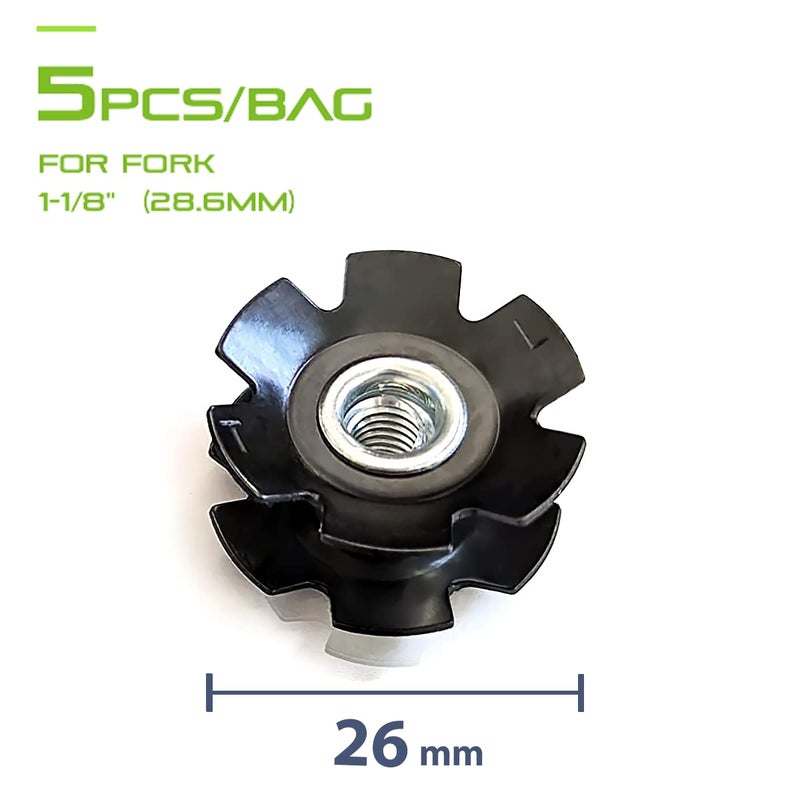 ONIPAX 5pcs/Bag Star Nut MTB Road Bike Headset for Fork 1-1/8""(28.6mm) - Image 2